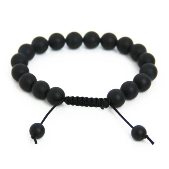 Handmade Lava Bead Bracelet: Natural Stone Adjustable Bracelet - NEW - Picture 4 of 4